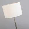 Moderne Stehlampe aus Stahl mit Weißem Schirm VT Produktbild-Vorschau 3