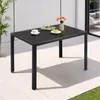 Table de jardin aluminium 110x70x73cm - Noir - Plateau de Voir les images du produit 3