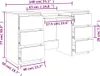 Scrivania grigio cemento 140x50x77 cm materiale a base di Anteprima dell’immagine prodotto 16