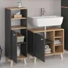 A bathroom setting with two storage cabinets next to a sink. Náhled obrázku produktu