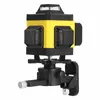 A 360-degree laser level device with a yellow and black casing, mounted on a black adjustable bracket. Podgląd zdjęcia produktu