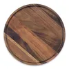 1.04 Tischpodest rund aus Akazie - ca. Ø 30 x 9 cm - Holz Produktbild-Vorschau 4