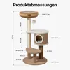 Fudajo Forest Lodge: Albero per gatti beige, 117 cm di Anteprima dell’immagine prodotto 3