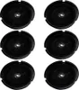 Six black circular carbon filters arranged in two columns of three. Produktbild-Vorschau