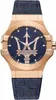 Maserati Herren Uhr POTENZA Analog Leder Armband blau Produktbild-Vorschau 11