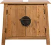 A wooden cabinet with two doors and a metal latch. Náhled obrázku produktu