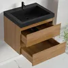 LOMAZOO Badezimmermöbel - Warm Eichenholz - Waschbecken Produktbild-Vorschau 5