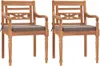 Sedie Batavia 2 pezzi con cuscini grigio scuro in teak Anteprima dell’immagine prodotto 7