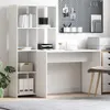 vidaXL Scrivania con ripiano Bianco 138,5 x 55 x 143 cm Anteprima dell’immagine prodotto 2