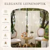 Vorhänge Leinenoptik Creme Halbtransparent Vorhang Voile Produktbild-Vorschau 2
