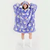 Lazy Robe Sehr weicher Bademantel Lila Alpaka 100 cm Produktbild-Vorschau 2