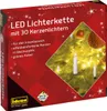 The image shows the packaging of an LED light chain with candle lights. Produktbild-Vorschau