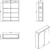 Spiegelschrank Bad 60 cm montiert Nussbaum SIENA Produktbild-Vorschau 6