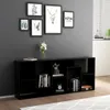 vidaXL Bücherregal Schwarz 67x24x161 cm Holzwerkstoff Produktbild-Vorschau 3
