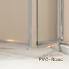 Close-up of the bottom edge of a shower enclosure, highlighting a waterproof PVC strip. Podgląd zdjęcia produktu