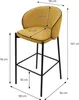 ML-Design Barhocker 4er Set Senf Stoffbezug 76 cm hoch Produktbild-Vorschau 6