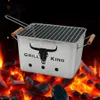 Holzkohlegrill, BBQ Grill +Zange Gartengrill 43x22 cm, Produktbild-Vorschau 5