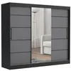 Schwebetürenschrank TOMY, 2-türig, 235 cm, Schwarz / Produktbild-Vorschau 1