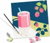 A paint-by-numbers kit for a raspberry drink and raspberries. Produktbild-Vorschau