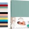 Jersey Spannbettlaken 180x200 cm 100% Baumwolle Aqua Produktbild-Vorschau 1