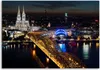 Leinwandbild kölner dom und brücke 120x80 cm Feeby grau Produktbild-Vorschau 3
