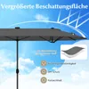 COSTWAY Doppelsonnenschirm 400x 200cm, Gartenschirm mit Produktbild-Vorschau 5