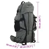 vidaXL Sac à dos de randonnée Gris 80 L Tissu Oxford Voir les images du produit 8