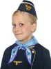 A young girl wearing a stewardess costume, including a hat and scarf. Produktbild-Vorschau