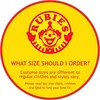A circular marketing image with a clown logo and text about sizing. Podgląd zdjęcia produktu