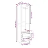 Kleiderschrank mit Schubladen Grau Sonoma 50x50x200 cm Produktbild-Vorschau 8