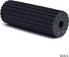 A black, ribbed foam roller with text on the end. Anteprima dell’immagine prodotto