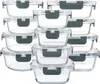 Skleněné nádoby na čerstvé potraviny MCIRCO 24 kusů - Náhled obrázku produktu 1