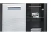 Vitrine KOLIBRI grau MDF weiß Hochglanz mit LED Produktbild-Vorschau 2