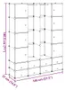 vidaXL Modularer Schrank mit 18 Fächern Weiß 37x146x180,5 Produktbild-Vorschau 8