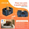 CADOCA® Sac de transport pour chat chien max. 20kg Bleu Voir les images du produit 3