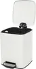 A white pedal bin with its lid open, showing the black interior. Náhled obrázku produktu
