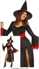 Hexenkostüm Halloween Magie Zauber Kleid Schwarz Rot Hut, Produktbild-Vorschau 7