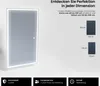Badspiegel mit LED Beleuchtung 100x200 cm Lila - Vertikal Produktbild-Vorschau 7