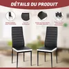 lot de 4 chaises de salle à manger Chaise de cuisine en Voir les images du produit 4