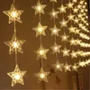 3x2M LED Stern Lichterkette USB 8 Lichtmodi Lichtervorhang Produktbild-Vorschau 2