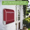 banjado Design Briefkasten Stahl weiß mit Zeitungsfach Produktbild-Vorschau 3