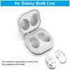 A white charging case for Galaxy Buds Live with two earbuds shown separately. Produktbild-Vorschau