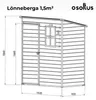 osoltus Lönneberga 1,5m² Gartenhaus Kunststoff Schuppen 96 Produktbild-Vorschau 3