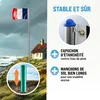 MONZANA® Mât de drapeau télescopique aluminium 6,5m Voir les images du produit 4