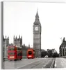 DEQORI Glasbild Echtglas 30x30 cm 'Rote Busse vor Big Ben' Produktbild-Vorschau 1