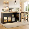 Isola cucina estendibile con piano girevole a 360°, tavolo Anteprima dell’immagine prodotto 1