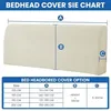 Hoofdeinde Cover - 200cm - Zacht en Rekbaar in Beige Productafbeelding-voorbeeld 3