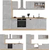 Küchenzeile Vicco R-Line Beton/Goldkraft Eiche 300 cm , AP Produktbild-Vorschau 7