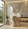 Standwaschbecken Melody Asymmetrisch 490x390x840 mm Beige Produktbild-Vorschau 4