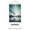 MuchoWow® Textilposter Norwegen - Nordlichter - See 60x120 Produktbild-Vorschau 1